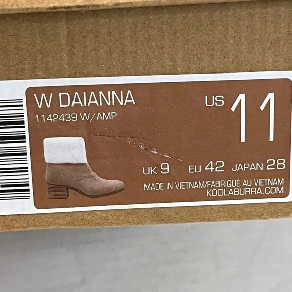 Koolaburra by Ugg Dianna faux fur women bootie size 11 color taupe - Picture 13 of 13